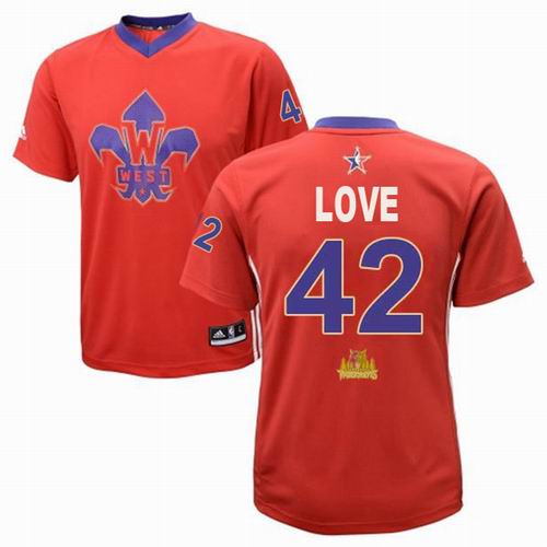 #42 Kevin Love 2014 NBA All-Star Game Western Conference Swingman red Jersey