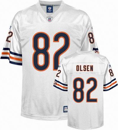 #82 Greg Olsen White Chicago Bears Jersey