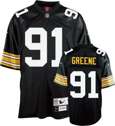 #91 Kevin Greene Premier Pittsburgh Steelers Jersey black