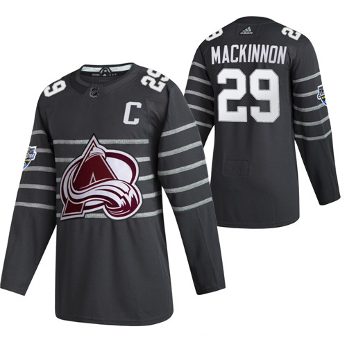 (1)Avalanche 29 Nathan MacKinnon Gray 2020 NHL All-Star Game Adidas Jersey
