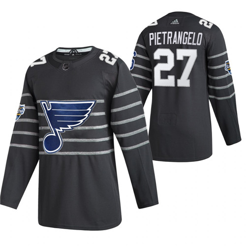 (1)Blues 27 Alex Pietrangelo Gray 2020 NHL All-Star Game Adidas Jersey