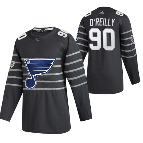 (1)Blues 90 Ryan O'Reilly Gray 2020 NHL All-Star Game Adidas Jersey