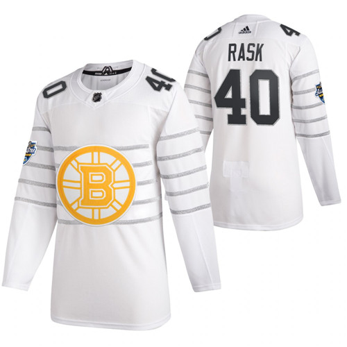 (1)Bruins 40 Tuukka Rask White 2020 NHL All-Star Game Adidas Jersey