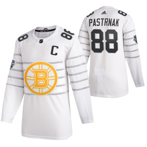 (1)Bruins 88 David Pastrnak White 2020 NHL All-Star Game Adidas Jersey