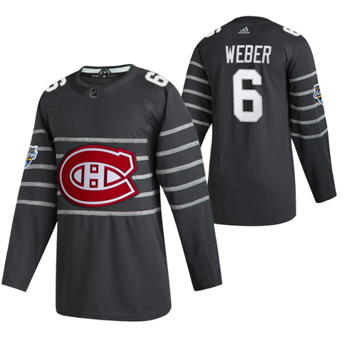 (1)Canadiens 6 Shea Weber Gray 2020 NHL All-Star Game Adidas Jersey