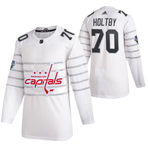 (1)Capitals 70 Braden Holtby White 2020 NHL All-Star Game Adidas Jersey