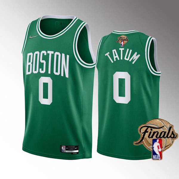 (1)Men's Boston Celtics #0 Jayson Tatum 2022 Green NBA Finals Stitched Jersey