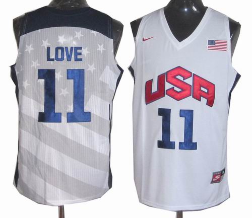 11# Kevin Love 2012 USA Basketball white Jersey