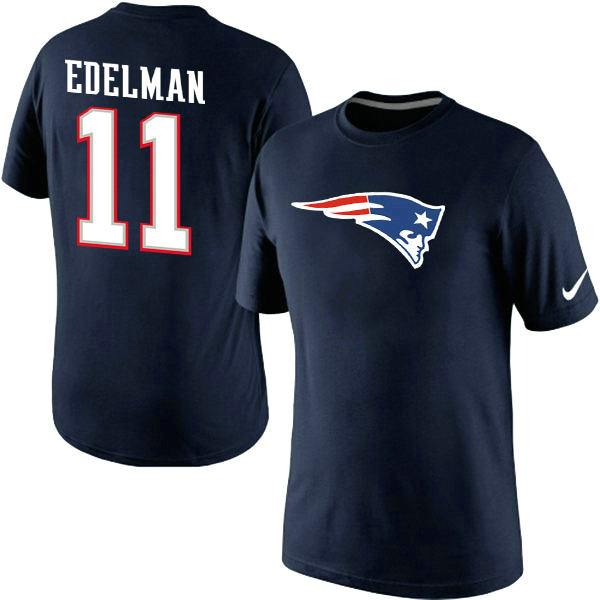11 Julian Edelman New England Patriots Nike Player Name & Number T-Shirt – Navy Blue