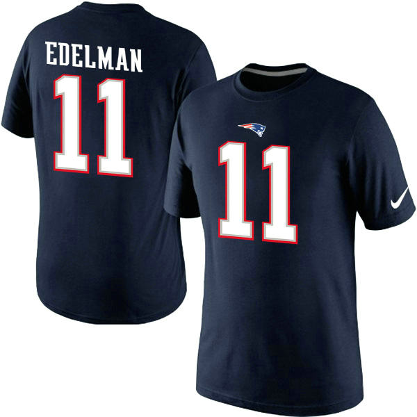 11 Julian Edelman New England Patriots Nike Player Pride Name & Number T-Shirt – Navy Blue