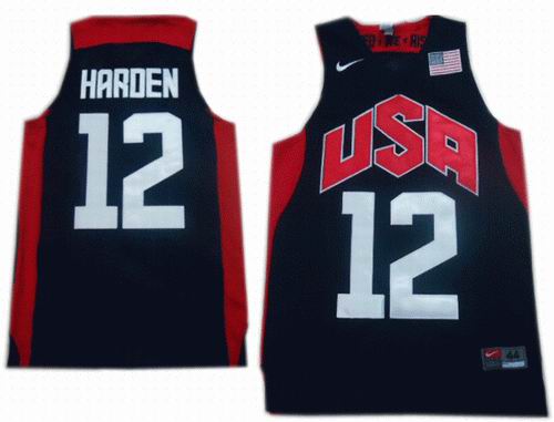 12# James Harden 2012 USA Basketball blue Jersey