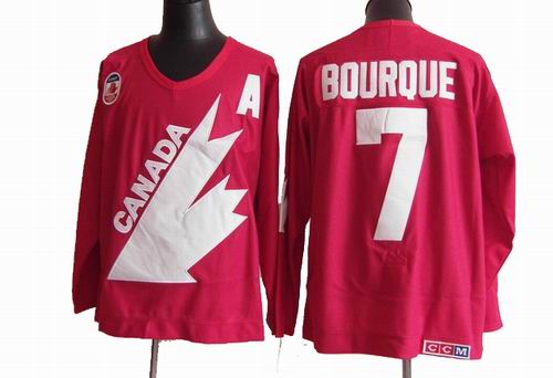 1991 NHL Olympic Team Canada #7 Ray bourque red CCM jerseys