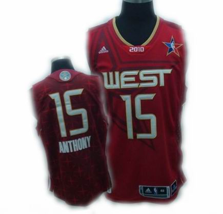 2010 All Star Jersey Western Conference ANTHONY #15 Red