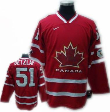 2010 OLYMPIC TEAM CANADA #51 GETZLAF jersey Red