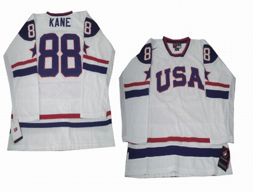 2010 Olympic Team US #88 PATRICK KANE White  Jersey