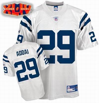 2010 SUPER BOWL XLIV jerseys Indianapolis Colts #29 Joseph Addai WHITE