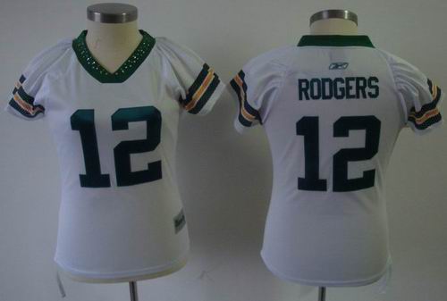 2010 Women Field Flirt Fashion Jersey Green Bay Packers 12# Aaron Rodgers jerseys white