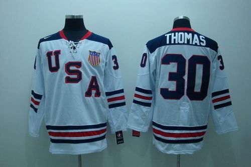 2010 olympics hockey jerseys #30 THOMAS White