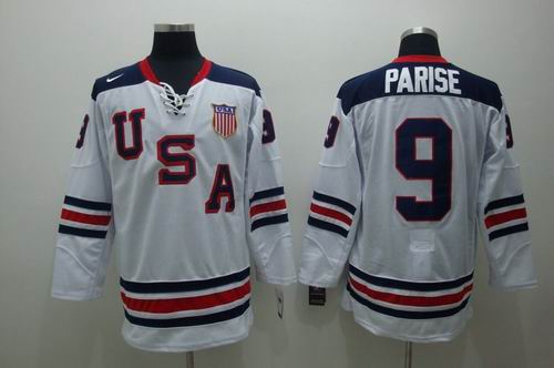 2010 olympics hockey jerseys #9 PARISE White