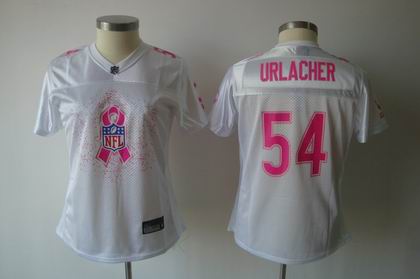 2011 Breast Cancer Awareness Women Fashion Chicago Bears #54 Brian Urlacher white JERSEYS