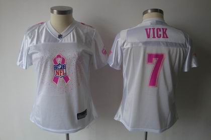 2011 Breast Cancer Awareness Women Fashion Jersey Philadelphia Eagles #7 MICHAEL VICK white Jersey