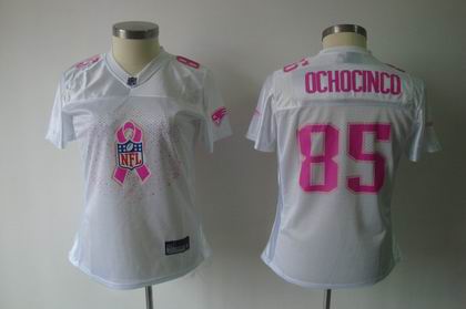 2011 Breast Cancer Awareness Womens Fashion New England Patriots #85 chad ochocinco white jersesy