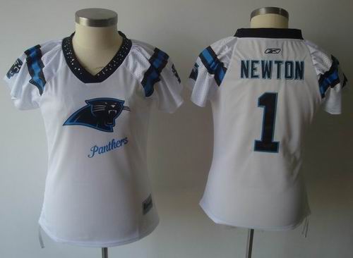 2011 Field Flirt Fashion jerseys Carolina Panthers #1 Cam Newton Jersey white