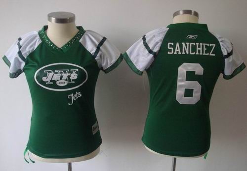 2011 Field Flirt Fashion jerseys New York Jets# 6 Mark Sanchez jerseys green