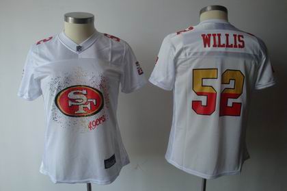 2011 Women FEM FAN  San Francisco 49ers #52 Patrick Willis white jerseys