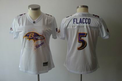 2011 Women FEM FAN 2011 Women FEM FAN Baltimore Ravens 5# Joe Flacco white Jersey