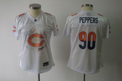 2011 Women FEM FAN Chicago Bears #90 Julius Peppers white Jerseys