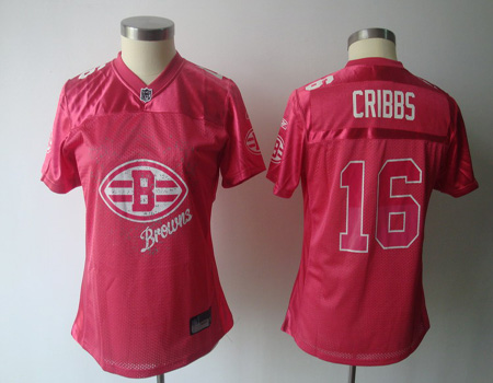 2011 Women FEM FAN Cleveland Browns #16 Joshua Cribbs red jerseys