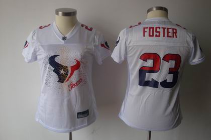 2011 Women FEM FAN Houston Texans 23 Arian Foster white Jerseys