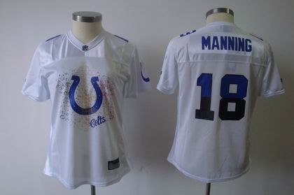 2011 Women FEM FAN Indianapolis Colts #18 Peyton Manning white JERSEYS