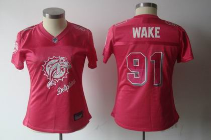 2011 Women FEM FAN Miami Dolphins #91 WAKE red jersey