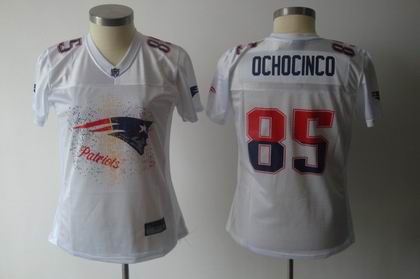 2011 Women FEM FAN New England Patriots #85 chad ochocinco white jersey