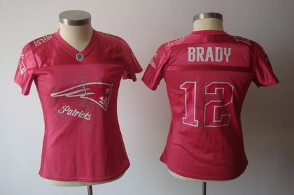 2011 Women FEM FAN New England Patriots 12# Tom Brady red jersey