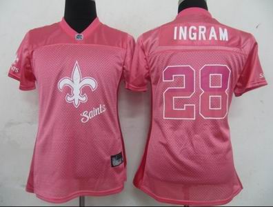 2011 Women FEM FAN New Orleans Saints 28# Mark Ingram red Color Jersey