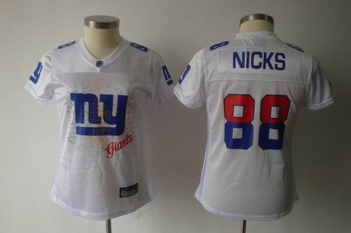 2011 Women FEM FAN New York Giants #88 Hakeem Nicks white Jerseys