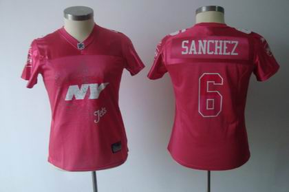 2011 Women FEM FAN New York Jets Mark #6 Sanchez RED jerseys