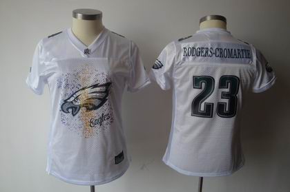 2011 Women FEM FAN Philadelphia Eagles #23 Dominique Rodgers-Cromartie white jerseys