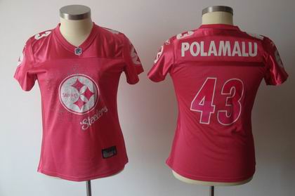 2011 Women FEM FAN Pittsburgh Steelers #43 Troy Polamalu red jersey