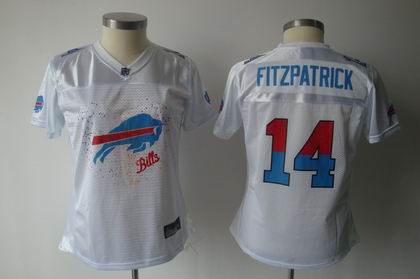 2011 Women FEM FAN buffalo bills #14 fitzpatrick white color jersey