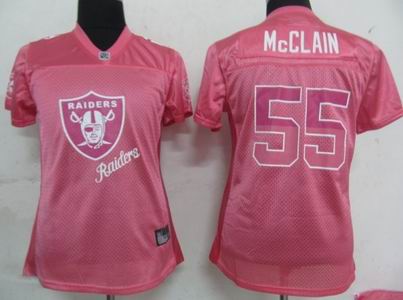 2011 Women FEW FAN Oakland Raiders #55 Rolondo McClain pink jerseys