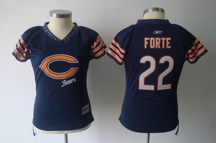 2011 Women Field Flirt Fashion Chicago Bears #22 Matt Forte blue Jersey
