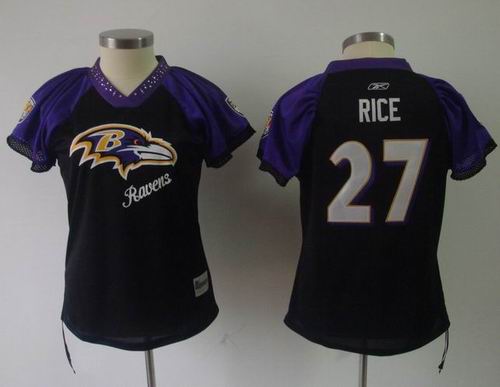 2011 Women Field Flirt Fashion Jersey Baltimore Ravens #27 Ray Rice Jerseys black