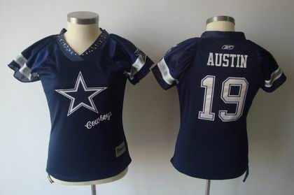 2011 Women Field Flirt Fashion Jersey Dallas Cowboys #19 Miles Austin Blue Team jerseys
