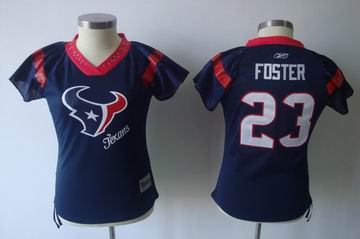 2011 Women Field Flirt Fashion Jersey Houston Texans #23 foster blue team color jersey