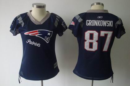 2011 Women Field Flirt Fashion Jersey New England Patriots #87 Rob Gronkowski BLUE Jersey