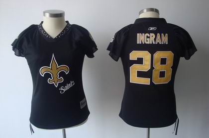 2011 Women Field Flirt Fashion Jersey New Orleans Saints 28# Mark Ingram black Jersey